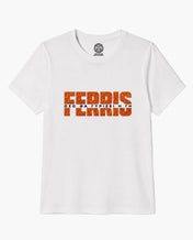 T-shirt Ferris Collection - GLITTER EDITION White/Orange