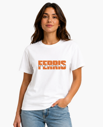 T-shirt Ferris Collection - GLITTER EDITION White/Orange